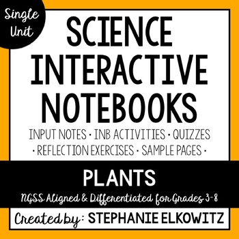Preview of Plants Interactive Notebook Unit | Editable Notes