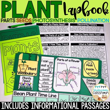 Preview of Plants Lapbook & Passages | Plant Life Cycle | Parts of a Plant | Plant Unit