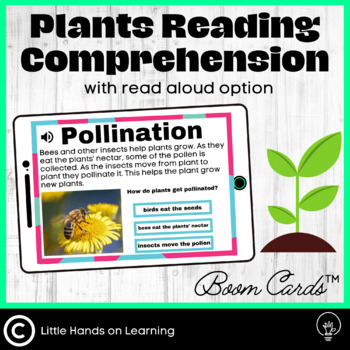 Preview of Plants Nonfiction Reading Comprehension Boom Cards