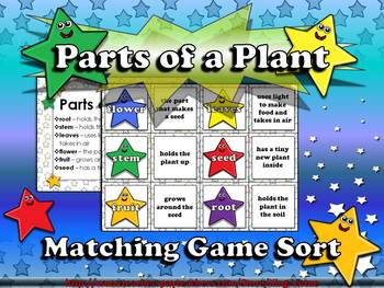 Preview of Plants: Parts of a Plant Matching Game Sort