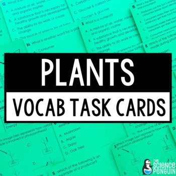 Preview of Plants & Photosynthesis Vocabulary Task Cards | 4th Grade 5th Grade