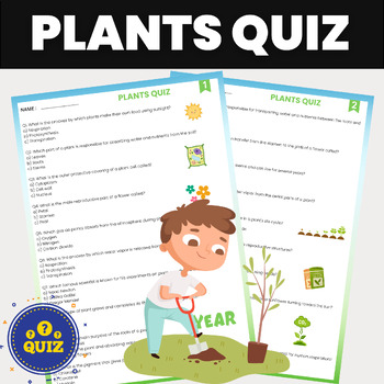 Preview of Plants Quiz | Biology Plants Quiz | Environment Awareness