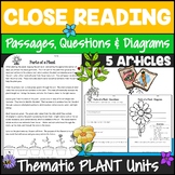 Plants Reading Comprehension Passage & Questions 3rd Grade Close Reading