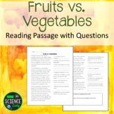 Plants Reading Passage: Fruits vs. Vegetables
