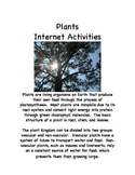 Plants- STEM Life Science Internet Activities w/ Answer Key