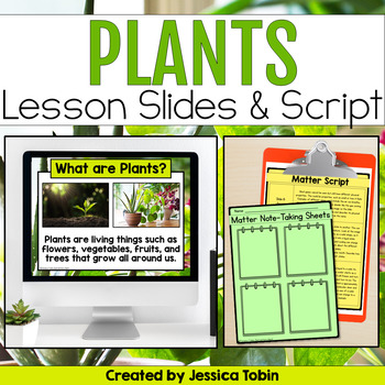 Preview of Plants, Parts of a Plant, Life Cycle PowerPoint Slides & Note Taking Worksheets