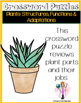 Preview of Plants: Structure, Function & Adaptations Crossword Puzzle *FREEBIE*