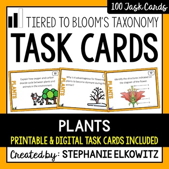 Preview of Plants Task Cards | Printable & Digital