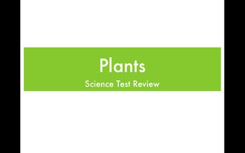 Preview of Plants Test Review
