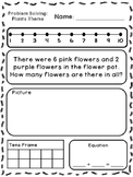 Plants Theme Addition & Subtraction Word Problems (Kinderg