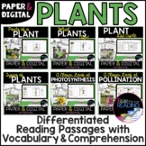 Plants Unit Bundle, Paper and Digital Reading Comprehensio