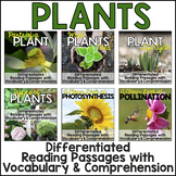 Plants Unit: Differentiated Plants Reading Comprehension Passages and Questions