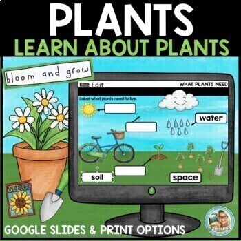 Preview of Plants Unit | Life Cycle | Parts Google Slides & Print Option