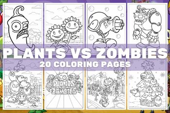 Plants Vs Zombies Coloring Pages, School Activity, Girls, Boys, Teens