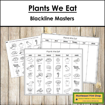 Preview of Plants We Eat - Blackline Masters