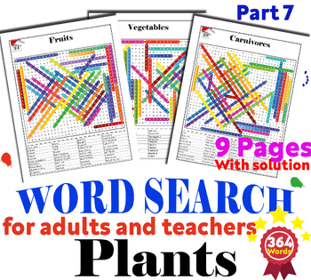 Preview of Plants Word Search Puzzle Collection, Activities, Harder, Solving Puzzle, Botany