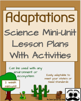 Preview of Plants and Animals (Adaptations) - Science Mini Unit with Art  Project