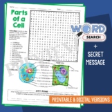 Parts of Plant & Animal Cell Word Search Organelle Structu