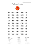 Plants and Animals Science Word Search