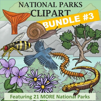 Preview of Plants and Animals of the National Parks - Clip Art Bundle #3