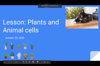 Preview of Plants and animal cells power point