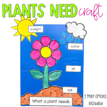 Plants need spring science craft by Im Teacher Barbie | TPT