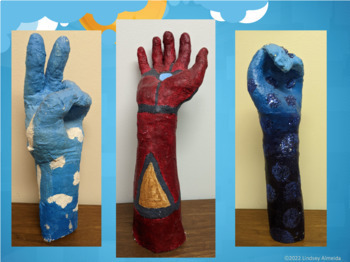 Preview of Plaster Cast Arms- High School/Middle School Art Project
