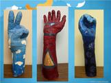 Plaster Cast Arms- High School/Middle School Art Project