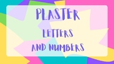 Plaster or Papier Mache Letters and Numbers