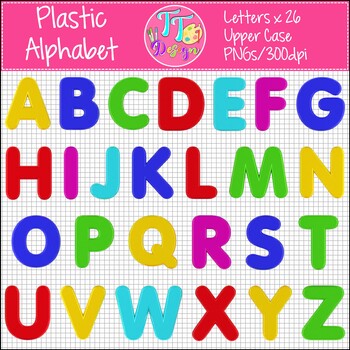 Plastic Upper Case Alphabet Letters Clip Art CU OK | Seller Tools