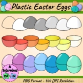 Plastic Easter Eggs Clip Art Set