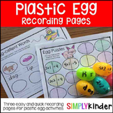 Plastic Egg Recording Sheet