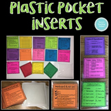 Plastic Pocket Inserts {Square} - Editable Checklists Included