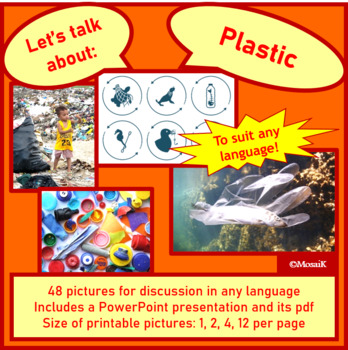 Preview of Plastic environment Earth Day geography discussion cards