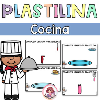 Preview of Plastilina Cocina / Cooking Playdough mats. Spanish Dough mats.