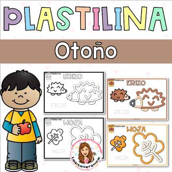 Preview of Plastilina otoño / Fall Playdough mats. Autumn. Fine motor. Spanish. September