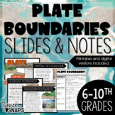 Plate Boundaries Slides and Notes