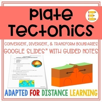 Preview of Plate Boundaries Types Google Slides and Student Notes