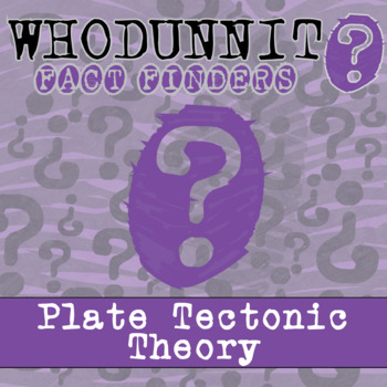 Preview of Plate Tectonic Theory Whodunnit Activity - Printable & Digital Game Options