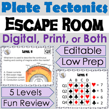 Preview of Plate Tectonics Activity Digital Escape Room: Continental Drift Plate Boundaries