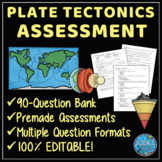 Plate Tectonics Assessment - Question Bank & Pre-Made Asse