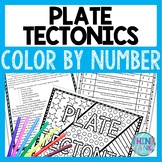 Plate Tectonics Color by Number, Reading Passage and Text Marking