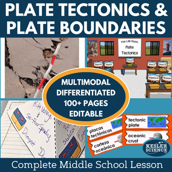 Preview of Plate Tectonics Complete 5E Lesson Plan