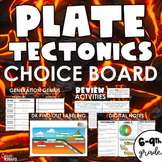 Plate Tectonics Digital Choiceboard (Editable File)