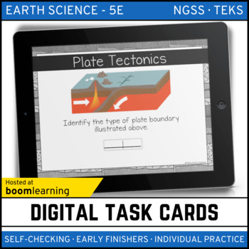 Preview of Plate Tectonics Digital Task Cards - Boom Cards