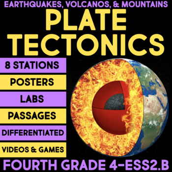 Preview of Plate Tectonics - Earthquakes, Volcanoes & Mountains Science Centers - 4th NGSS