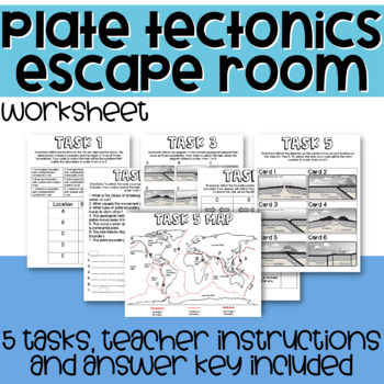 Preview of Plate Tectonics Escape Room
