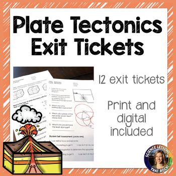 Preview of Plate Tectonics Exit Tickets