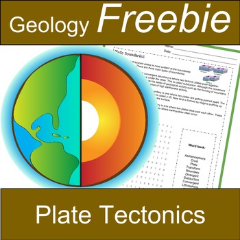 Preview of Plate Tectonics Freebie