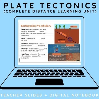 Preview of Plate Tectonics Full Unit (Teacher slides and Digital notebook)